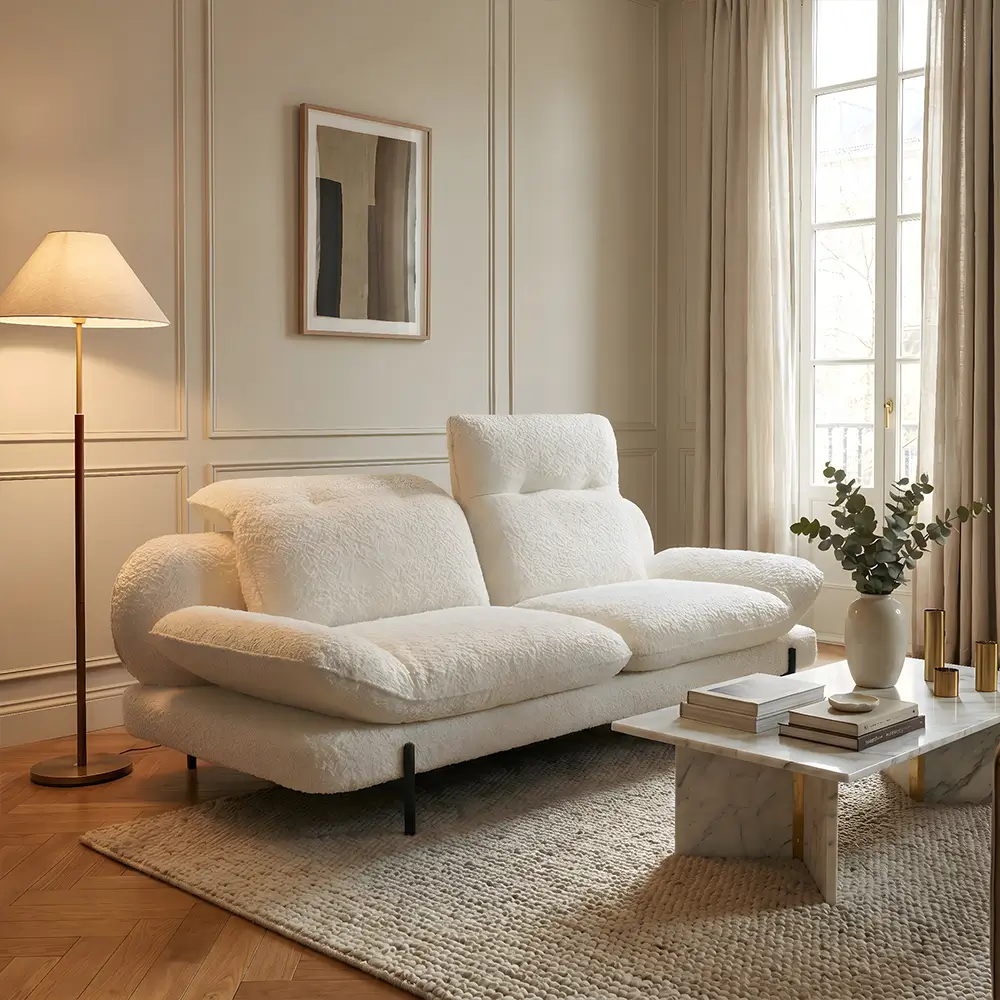Canape Moderne Organique Tissu Bouclette Edo Canape Moderne Organique Tissu Bouclette Edo