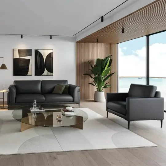 Canape Fauteuil Moderne Cuir Neology Beaubourg