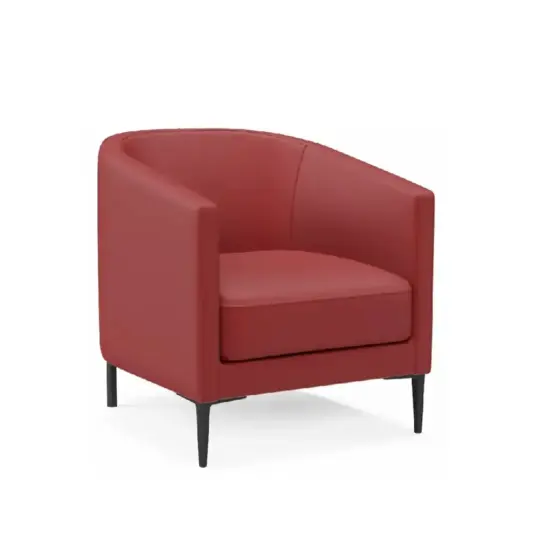 Fauteuil Cabriolet Moderne Cuir Rouge Neology Major