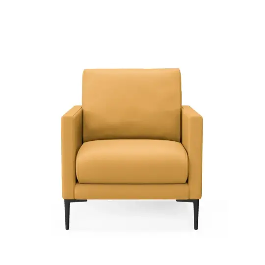 Fauteuil Contemporain Cuir Jaune Neology Beaubourg