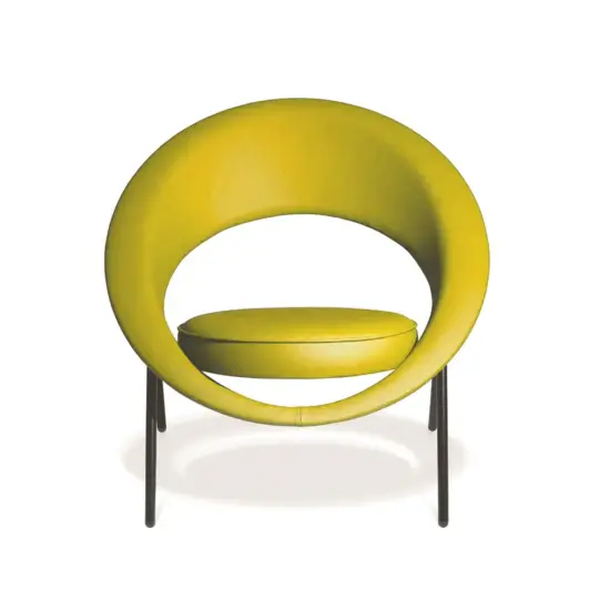Fauteuil Design Cuir Jaune Neology Saturne 44