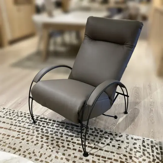 Fauteuil Design Relax Cobalt Cuir Noelogy Showroom Vazardhome