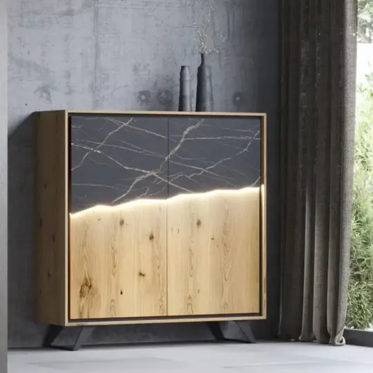 Buffet Haut Contemporain Ceramique Noire Daxe 2