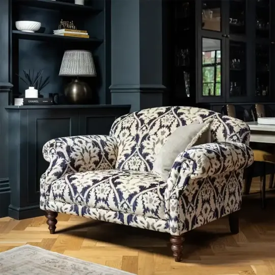 Demi Canape Anglais Classique Chic Tissu Tetrad Tallis 2
