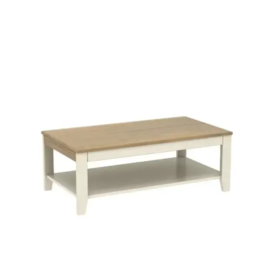 Table Basse Bois Laque Beige Atelier De Langres Ynes