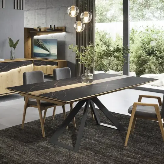 Table Contemporaine Ceramique Noire Daxe 2