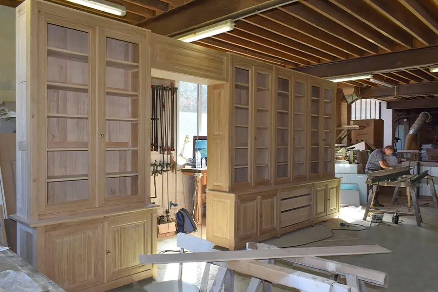 Atelier Ajustage Bibliotheque Bois Sur Mesure Vazardhome Pja 25 E
