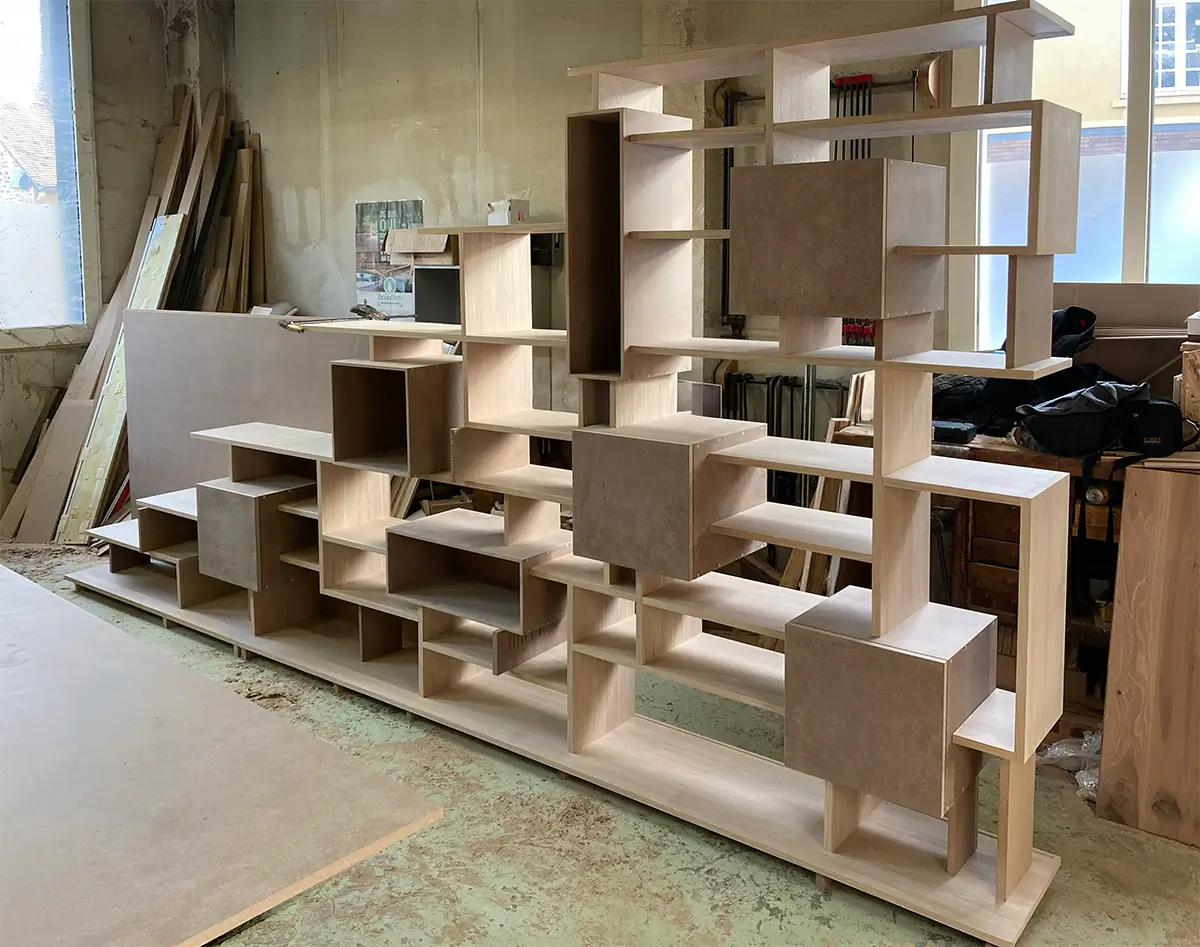 Atelier Fabrication Montage Bibliotheque Contemporaine Vazardhome Pja 24 A