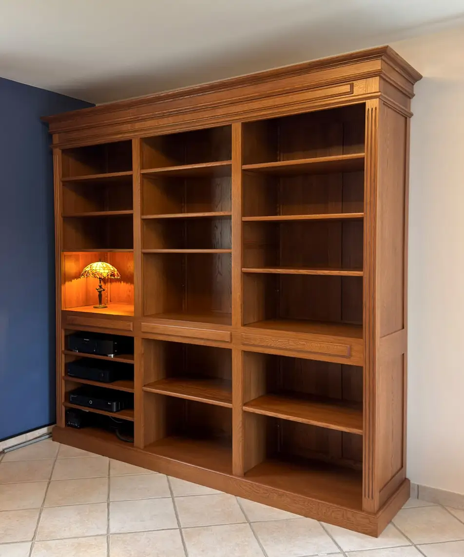 Bibliothèque Classique Merisier Mesure Ouverte Vazardhome Pjb 26d