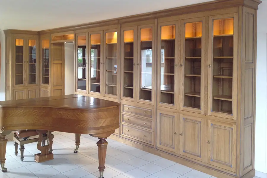 Bibliotheque Sur Mesure Classique Bois Vazardhome Jpb 20e
