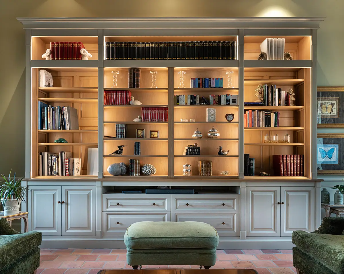 Bibliotheque Sur Mesure Classique Chic Blanche Vazardhome Pjb 21a