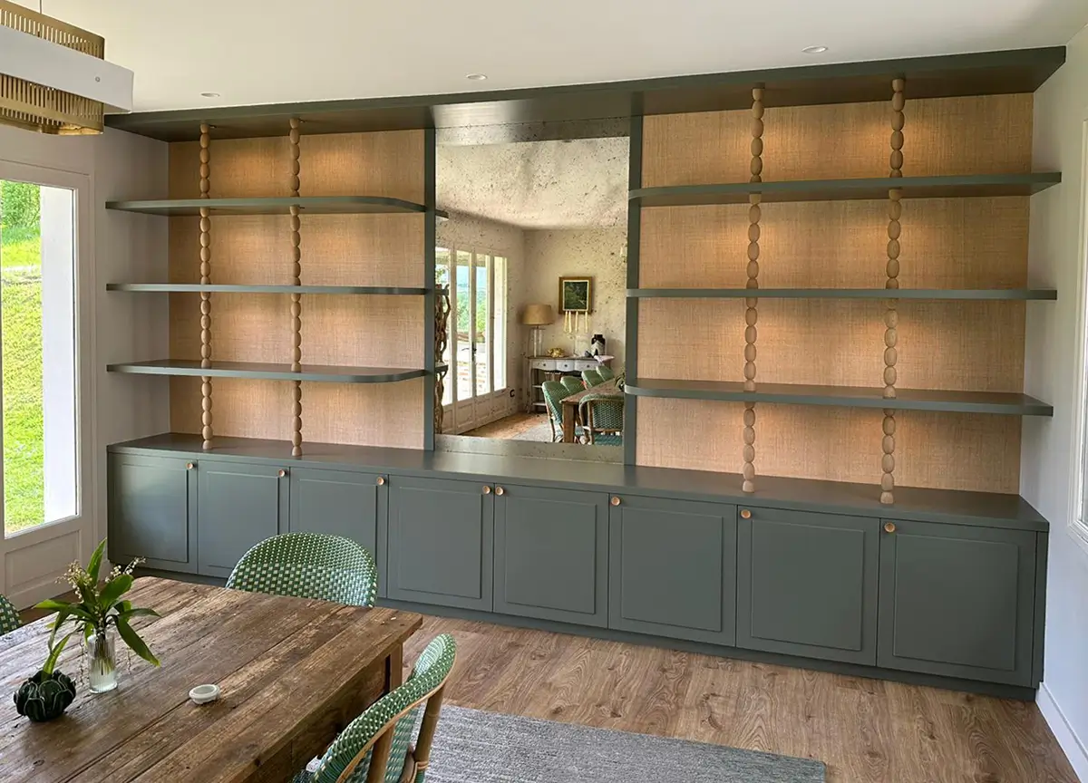 Bibliothèque Sur Mesure Classique Vert Bronze Vazardhome Pjb 26a