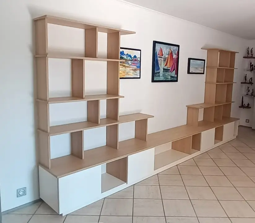 Bibliothèque Tv Sur Mesure Ouverte Moderne Vazardhome Pjb 26c