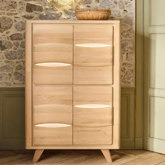Buffet Haut Esprit Naturel Moderne Bois Ceramique Olonne