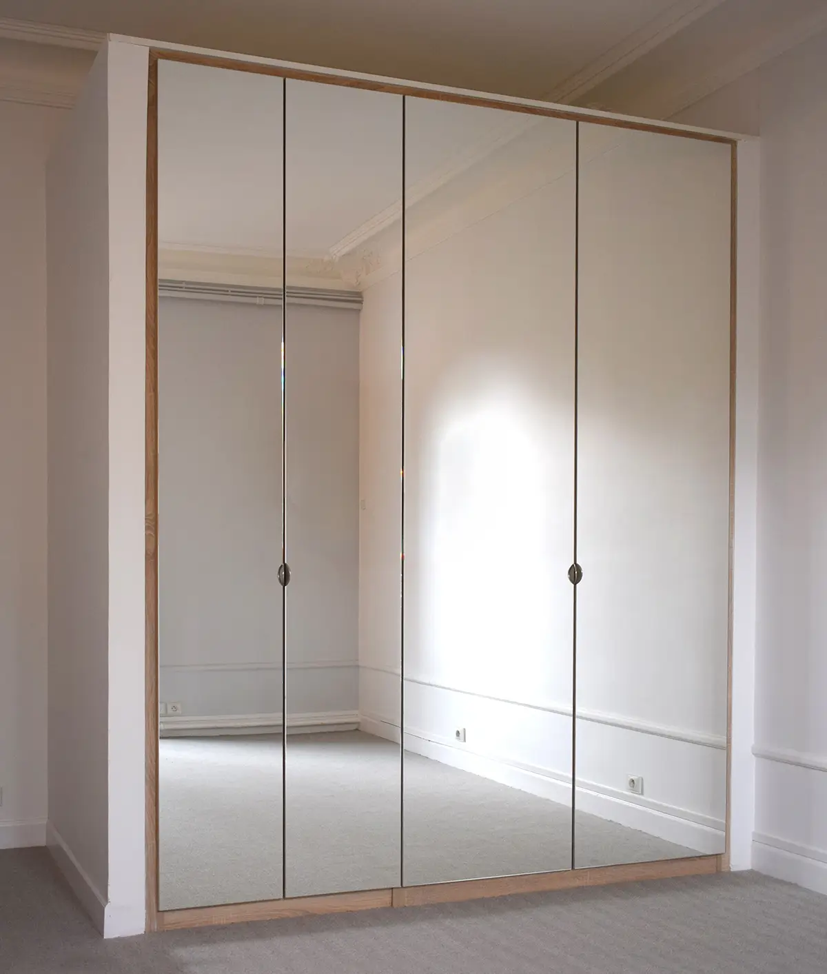 Dressing Sur Mesure Portes Battantes Miroir Vazardhome Pjd 20 B