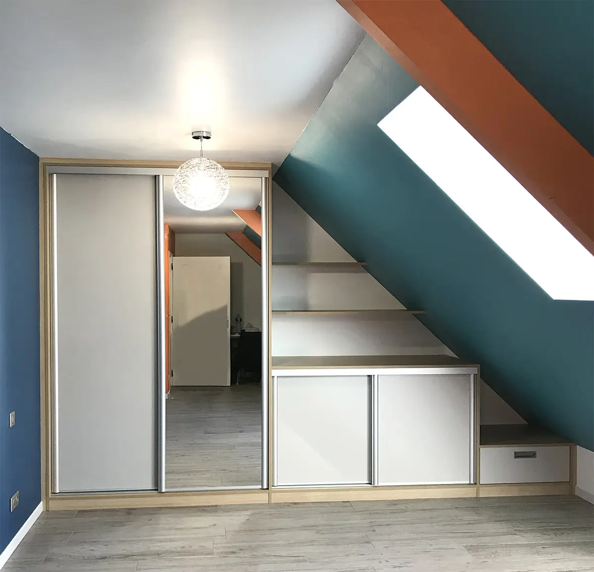 Dressing Sur Mesure Portes Coulissantes Sous Pente Vazardhome Pjd 20c