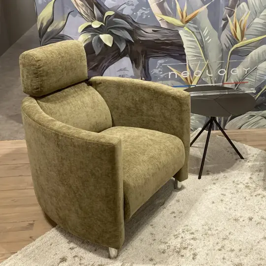 Fauteuil Greco Tissu Vert Noelogy Showroom Vazardhome
