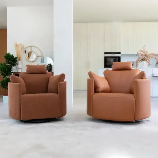 Fauteuil Relax Tissu Cuir Moderne Fama Moonrise