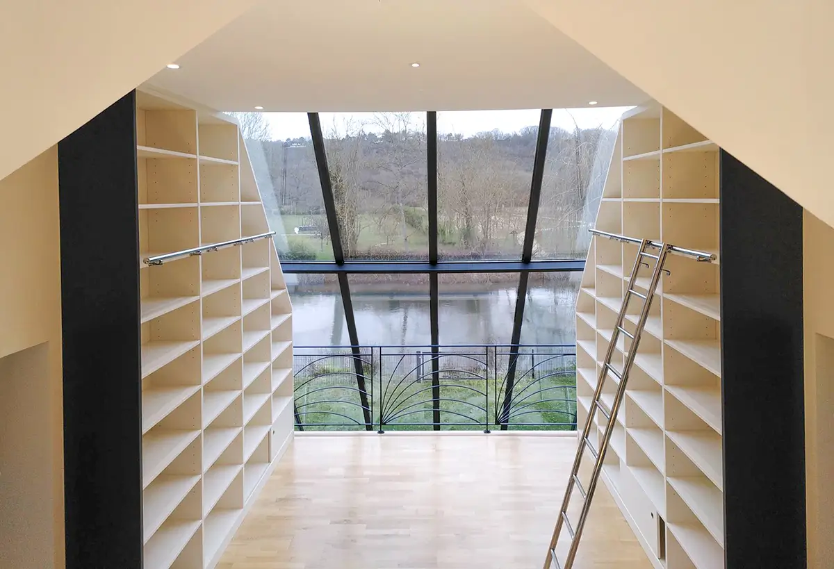 Grande Bibliothèque Livres Sur Mesure Blanche Vazardhome Pjb 24e