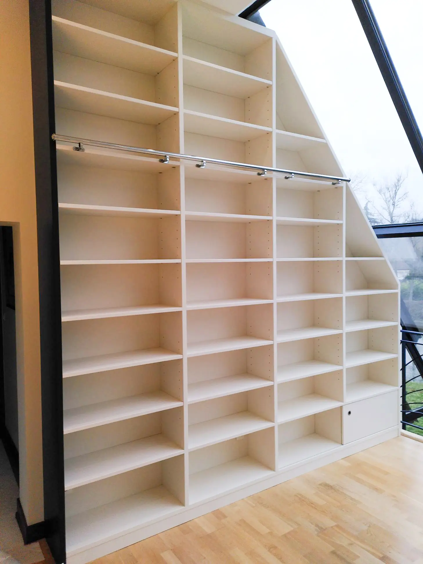 Grande Bibliothèque Sur Mesure Blanche Vazardhome Pjbi 24e