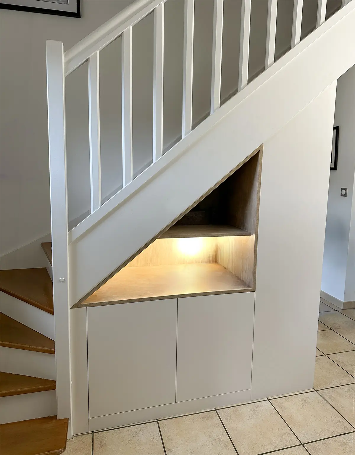 Sous Escalier Niche Bois Rangement Sur Mesure Vazard Home Pjs B26