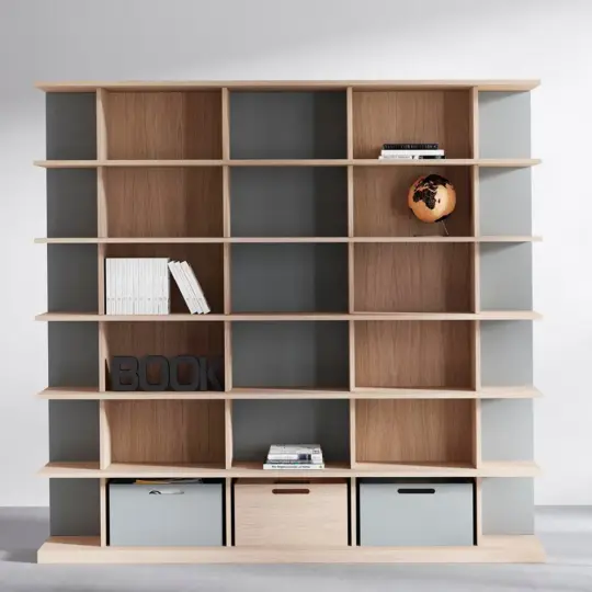Bibliotheque Scandinave Japandi Design Moderne Enkel