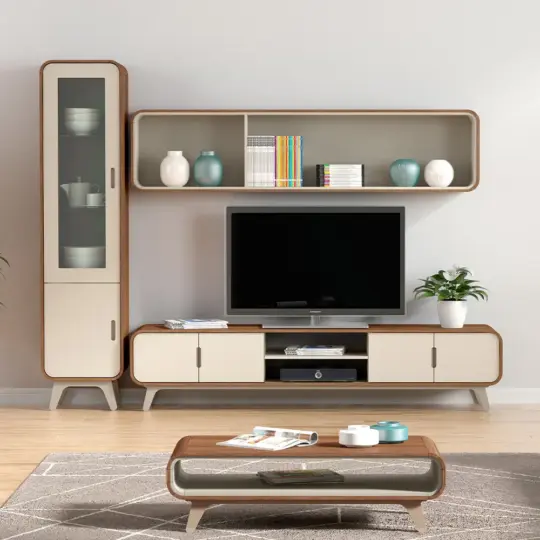 Bibliotheque Tv Scandinave Naturel Arcus