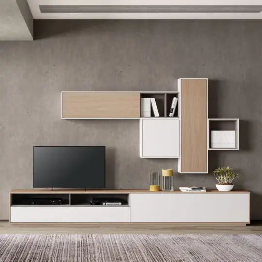 Bibliotheque Tv Scandinave Naturel Japandi Enkel