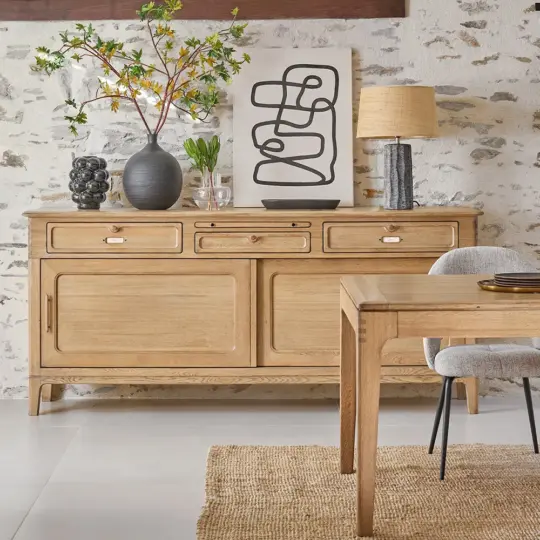 Buffet Campagne Chic Artcopi Porte Coulissante Bois Jazz