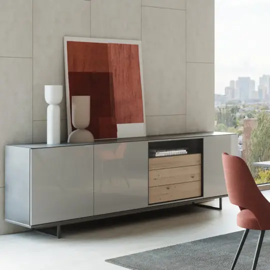 Buffet Contemporain Laque Grise Nantes Ferstone