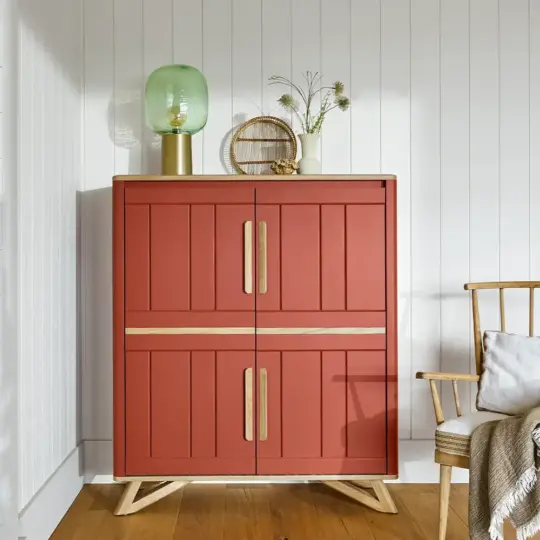 Buffet Haut Campagne Chic Bois Rouge Alva