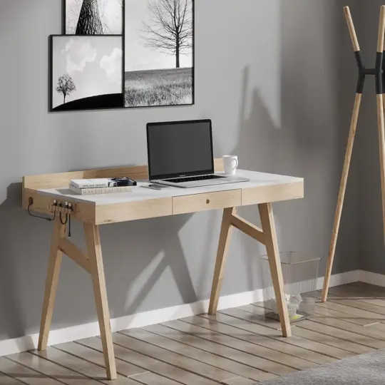 Bureau Scandinave Japandi Naturel Moderne Enkel