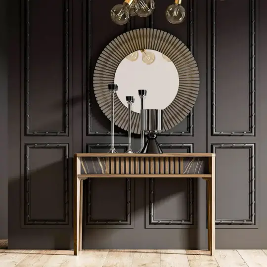 Console Contemporaine Bois Noyer Fly