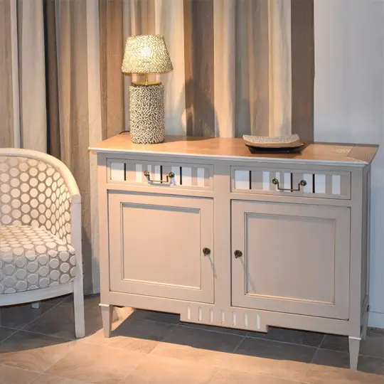 Meuble Entree Classique Chic Laque Beige Elegant