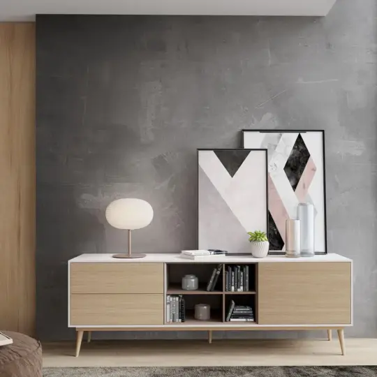 Meuble Tv Scandinave Naturel Japandi Enkel
