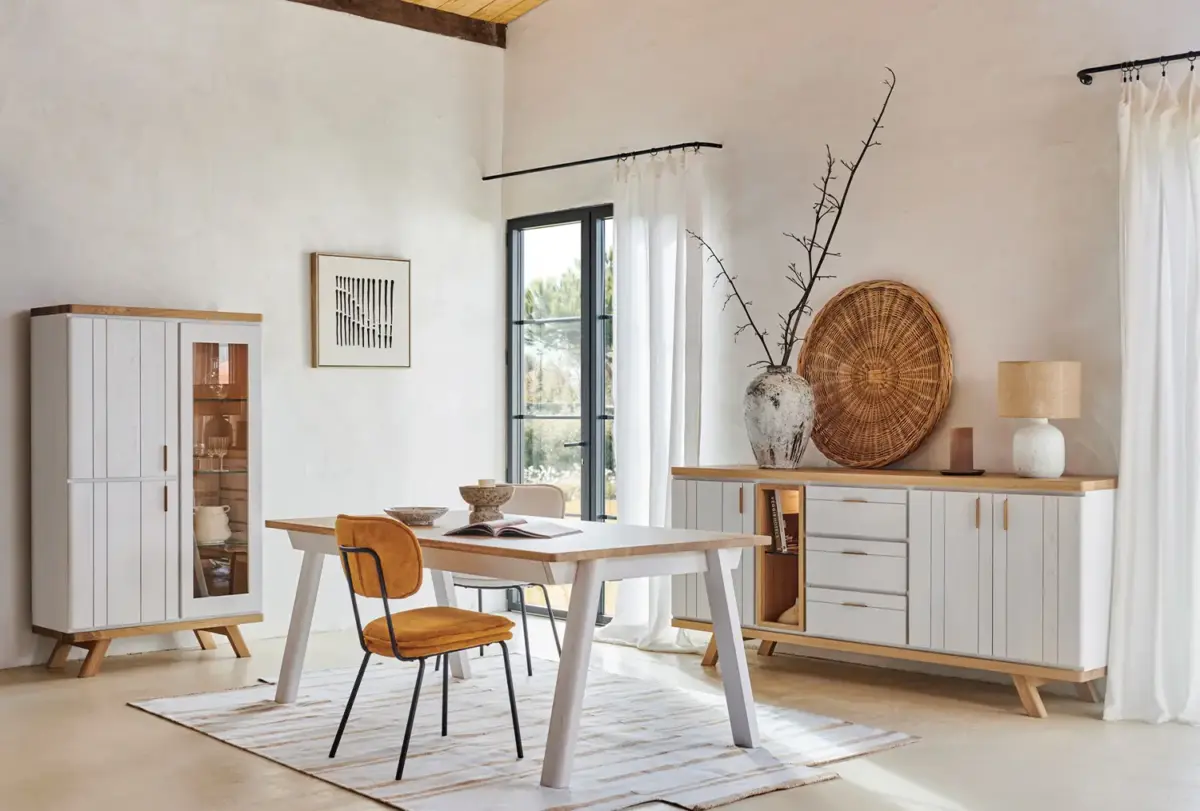 Salle A Manger Style Campagne Chic Blanc Havane Salle A Manger Style Campagne Chic Blanc Havane