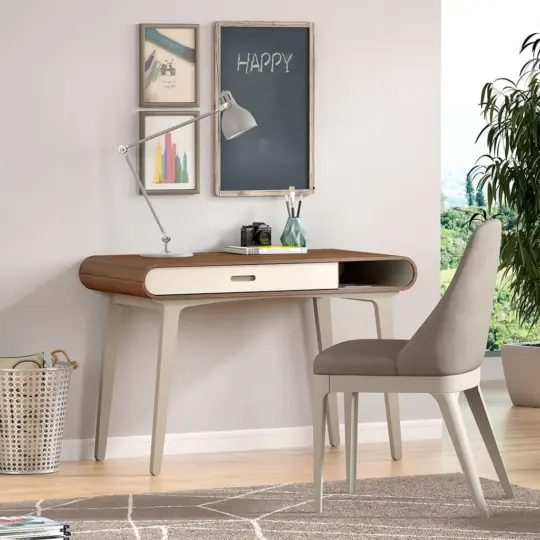 Secretaire Forme Courbe Naturel Scandinave Arcus