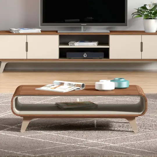 Table Basse Forme Courbe Scandinave Arcus