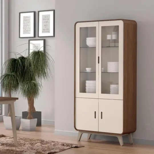 Vitrine Scandinave Forme Courbe Naturel Arcus