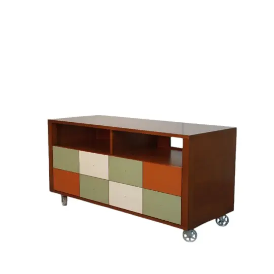 Meuble Tv Contemporain Roulettes Couleurs Multicolore 781